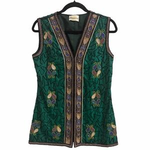 Vintage Silk Beaded Vest